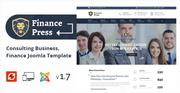 Finance Press Consulting Business Joomla Template