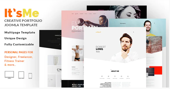 Its Me Creative Personal Portfolio or Agency Responsive Joomla Template with 3 Styles