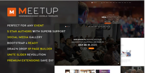 MeetUp Conference Event Joomla Template