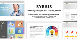 Syrius SEO Digital Agency Creative Joomla Template