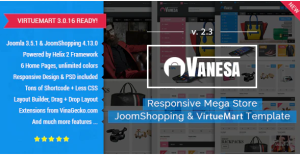 Vanesa Mega Store Responsive Joomla Template