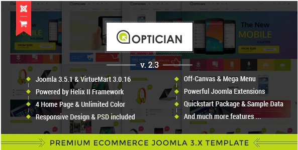Vina Optician Premium eCommerce Joomla Template