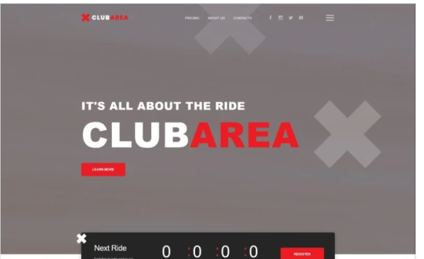Club Area Cycling Club Creative Joomla Template
