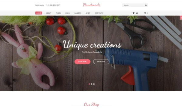 Handmade Creative Shop Virtuemart Joomla Template