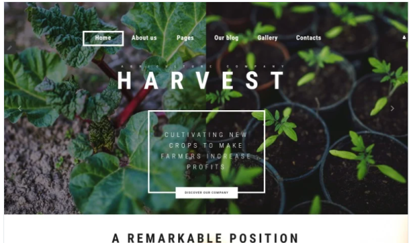 Harvest Agriculture company Joomla Template