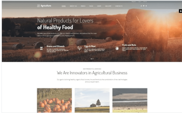 Agriculture Natural Farming Clean Joomla Template