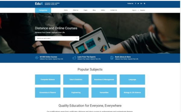 EduX Online Courses Joomla Template