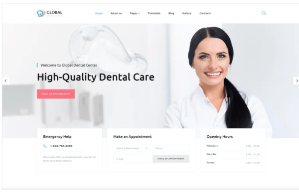 Global Dental Center Dentistry Clean Usable Joomla Template