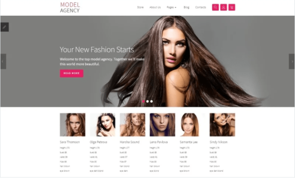 Model agency VM Joomla Template