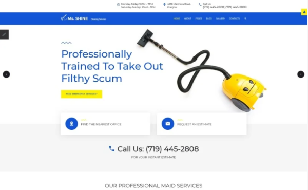 Ms. Shine Cleaning Services Responsive Joomla Template
