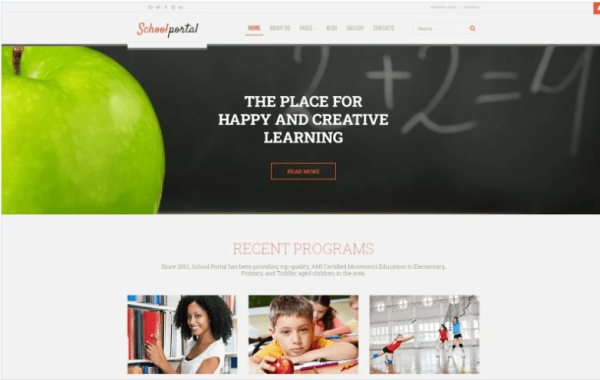 School Portal Education Multipage Creative Joomla Template
