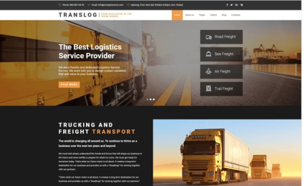 Translog Logistics Joomla Template