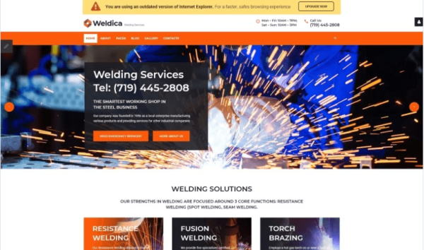 Weldica Welding Services Joomla Template